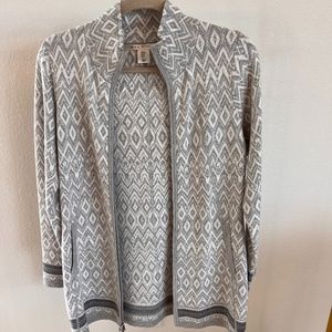 Pattern Sweater Jacket